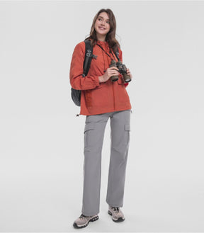 Women's Cargo Hiking Pants / High-Waisted & Lightweight - HikerFlex W038