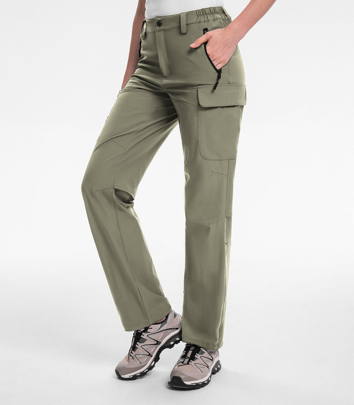 Moosehill Outdoor Clothing丨Women's Hiking Cargo Pants #Color_sage