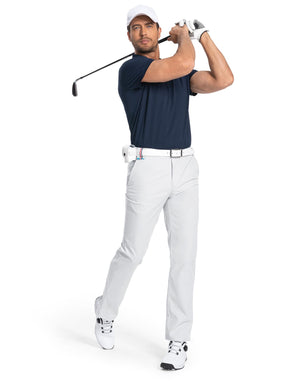 Men's Golf Pants Classic Fit Stretch Quick Dry Lightweight Dress Work Casual Outdoor Comfy Trousers with Pockets