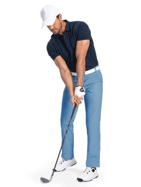 Men's Golf Pants Classic Fit Stretch Quick Dry Lightweight Dress Work Casual Outdoor Comfy Trousers with Pockets