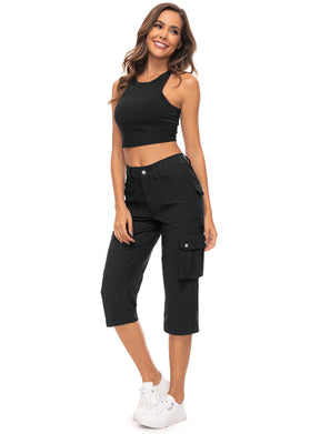 Pantalones capri de carga para mujer 12