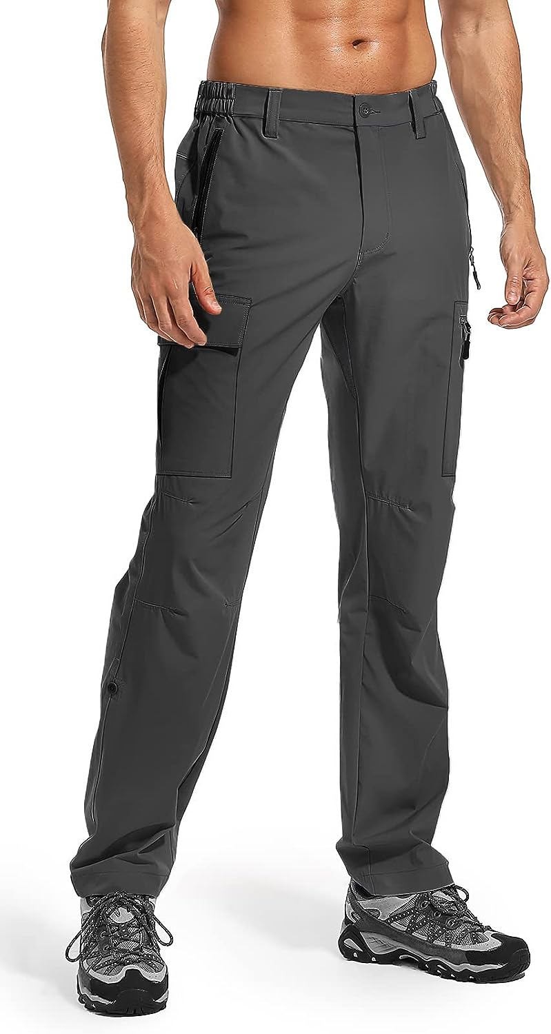 Moosehill Men's Hiking Cargo Pants Lightweight Quick Dry