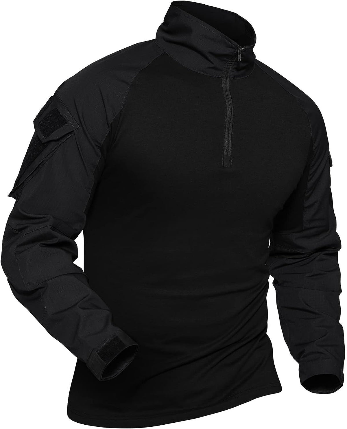 Combat Tactical Shirt for Men #Color_Black - 2 Pockets