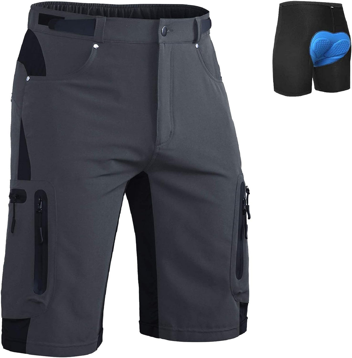 Mens MTB Mountain Bike Shorts #Color_dark grey
