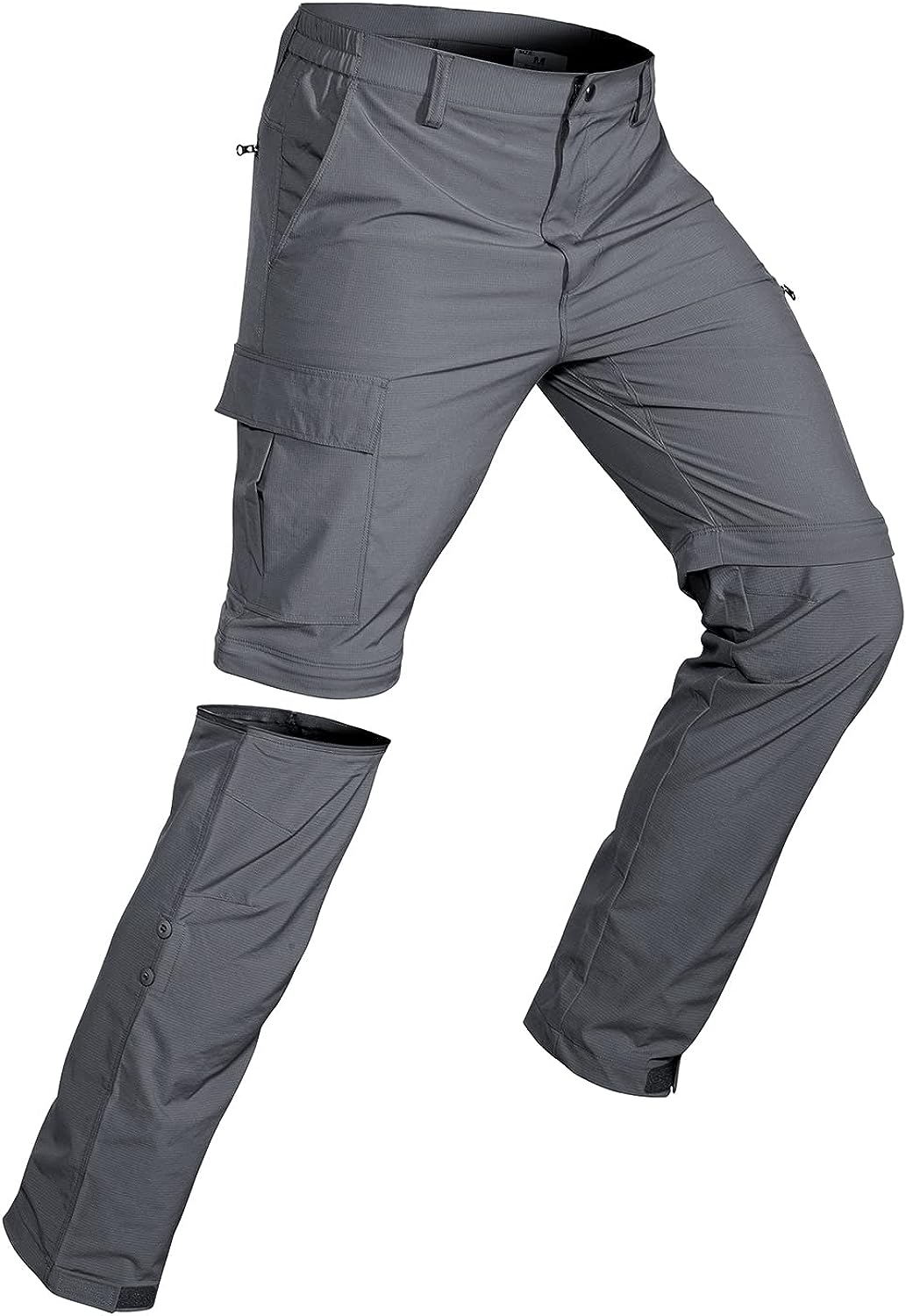 mens convertible pants #Color_light grey