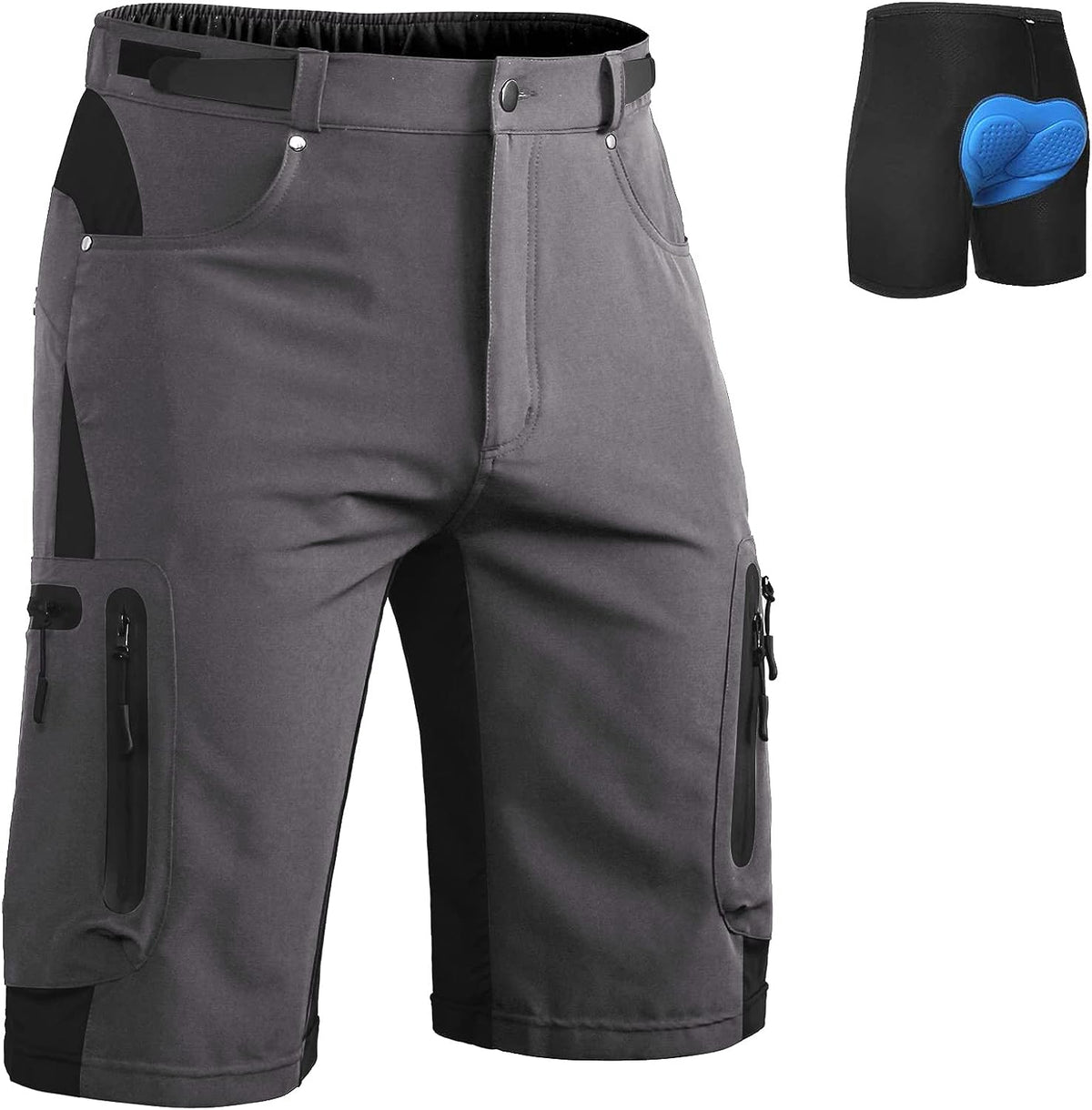 Mens MTB Mountain Bike Shorts #Color_grey