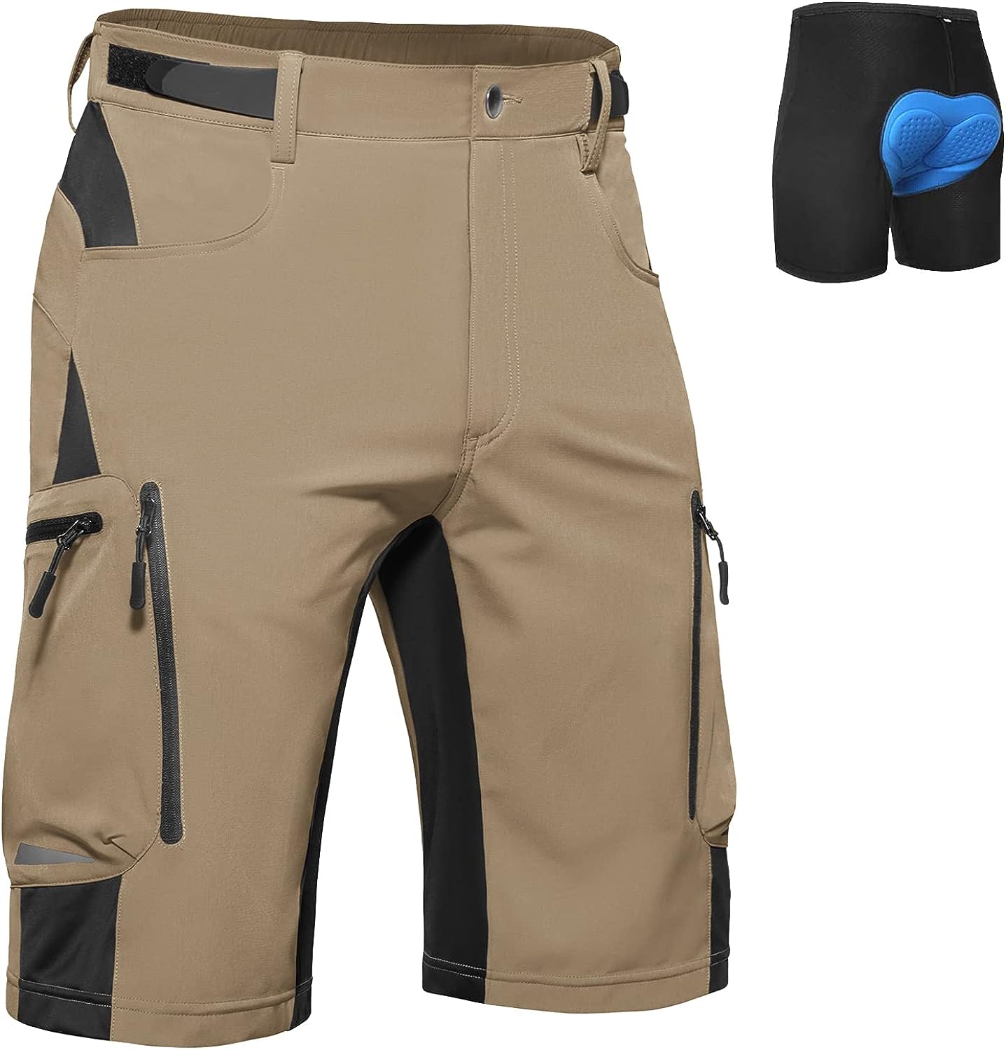 Pantalones cortos de montaña acolchados para hombre 27