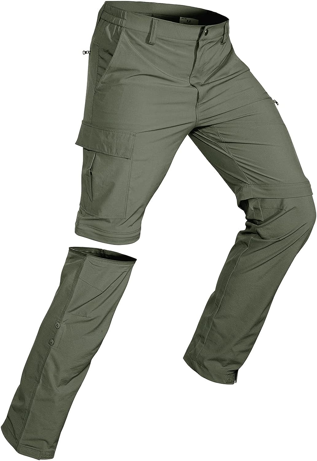 Men's Convertible Hiking Pants Quick Dry Lightweight Zip Off Breathable Cargo Pants