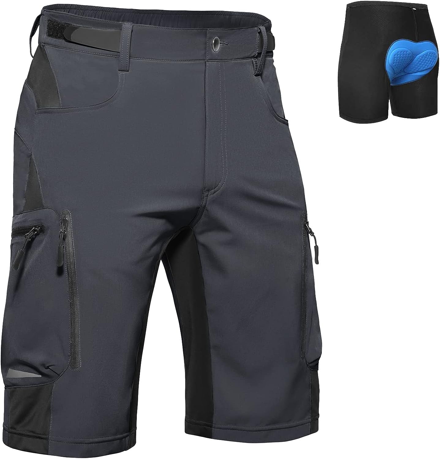 Pantalones cortos de montaña acolchados para hombre 27