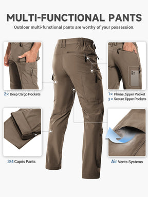 Pantalons cargo de randonnée pour hommes 33