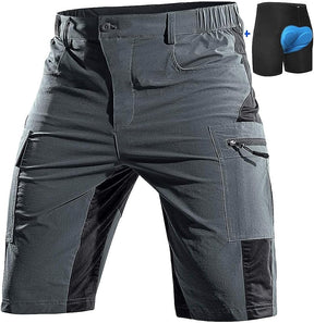 Pantalones cortos de montaña acolchados para hombres 13