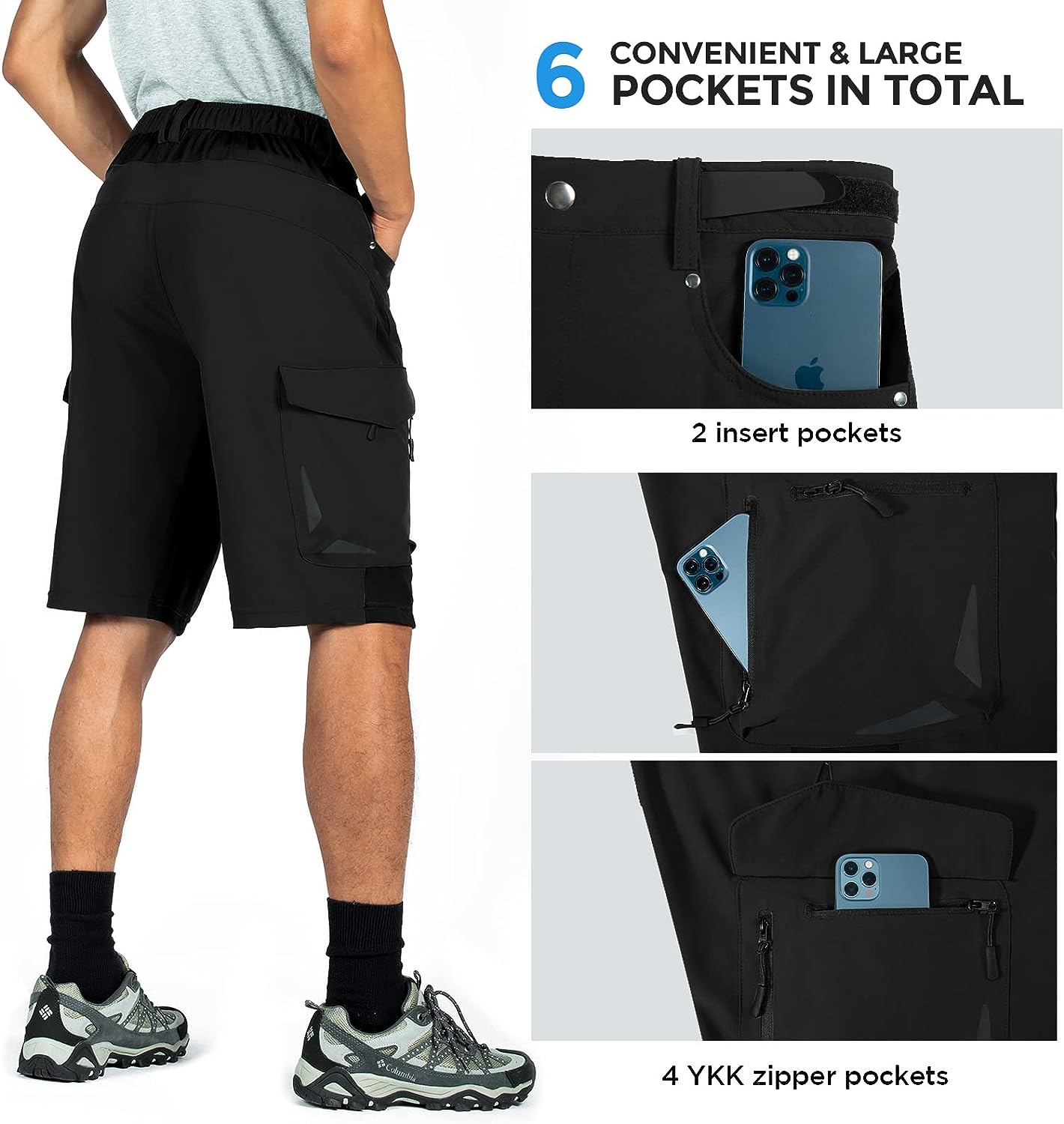 Men's Outdoor Quick Dry Lightweight Stretchy Shorts for Hiking