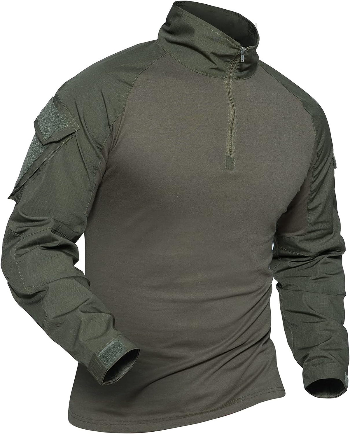 Combat Tactical Shirt for Men #Color_Green - 2 Pockets