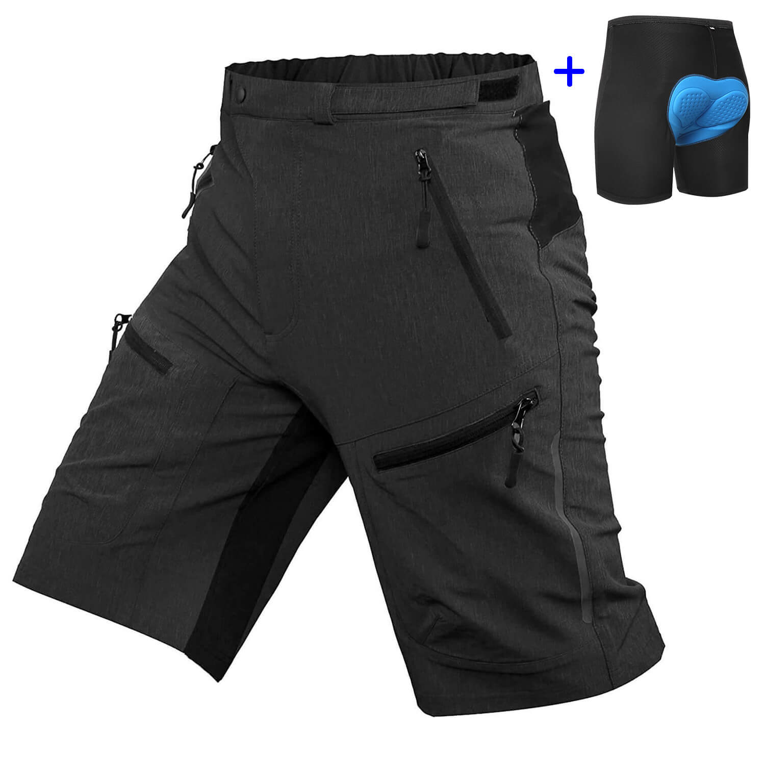 Pantalones cortos de montaña acolchados para hombre 02