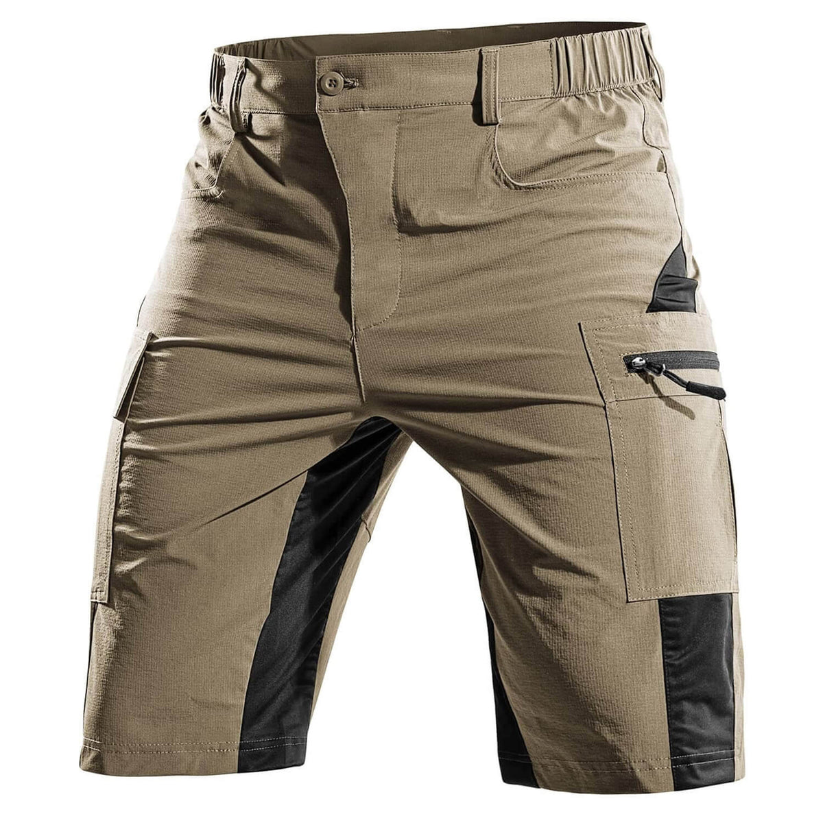 Men's Breathable MTB Shorts #Color_khaki